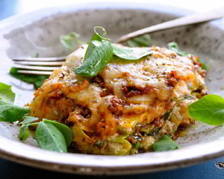 Лазанья из капустных листьев с рикоттой