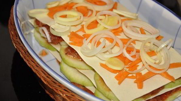 лазанья нежная овощная