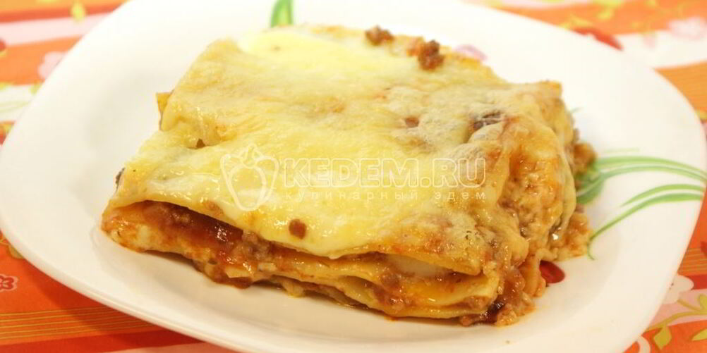 Рецепт лазанья по-домашнему