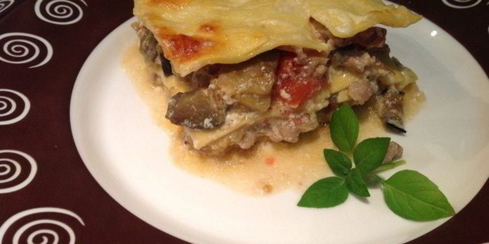 Рецепт лазанья с баклажанами и индейкой