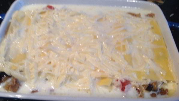 лазанья с баклажанами и индейкой