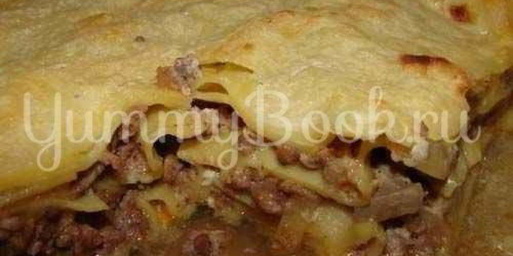 Рецепт лазанья с фаршем и грибами