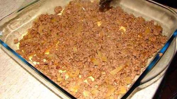 лазанья с фаршем и грибами
