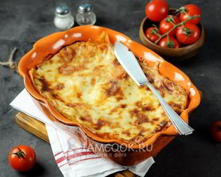 Лазанья с грибами и сыром