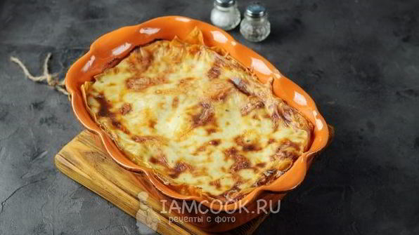 лазанья с грибами и сыром