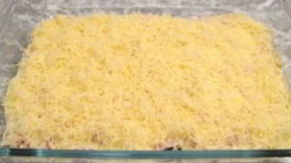 лазанья с грибами и ветчиной