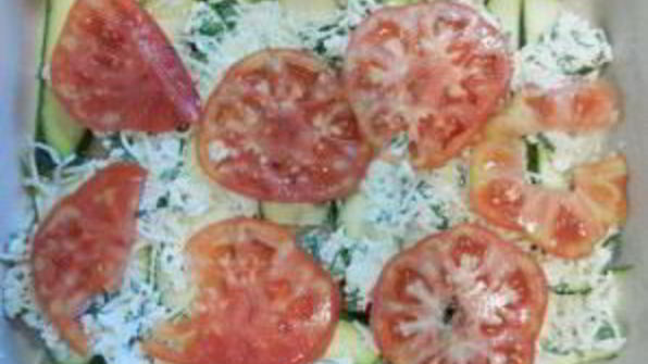 лазанья с кабачками и помидорами