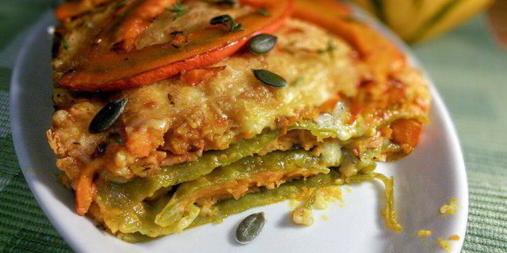 Рецепт лазанья с карамелизированной тыквой