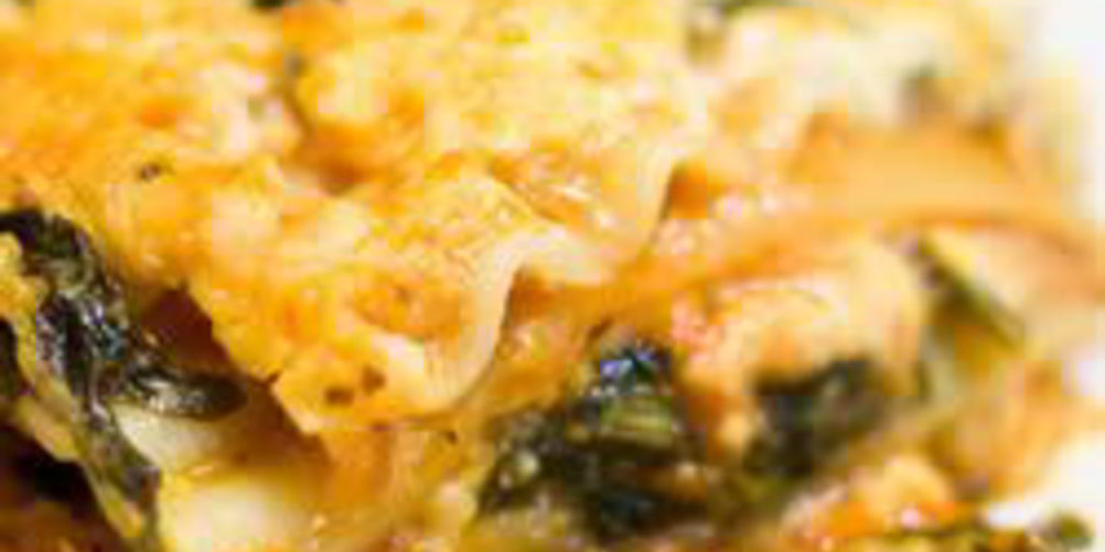 Рецепт лазанья с козьим сыром, шпинатом и соусом песто