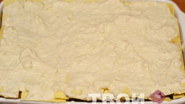 лазанья с курицей и грибами