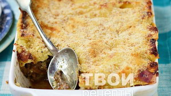 лазанья с курицей и грибами