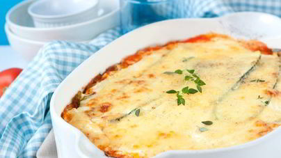 Лазанья с курицей и кабачком