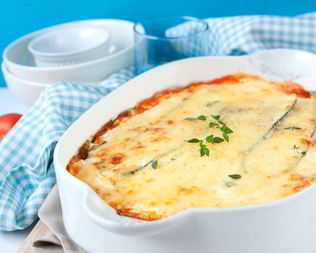 Лазанья с курицей и кабачком