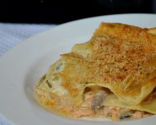 Лазанья с морепродуктами