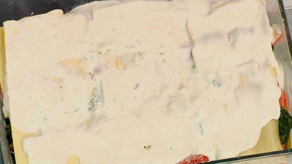 лазанья с семгой и шпинатом