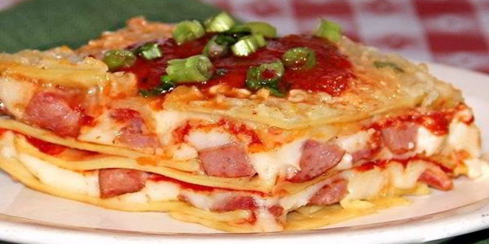 Рецепт лазанья с сосиской