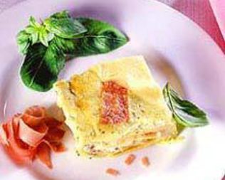 Лазанья с ветчиной