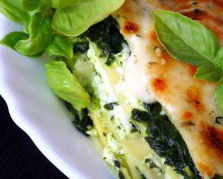 Лазанья со шпинатом и рикоттой