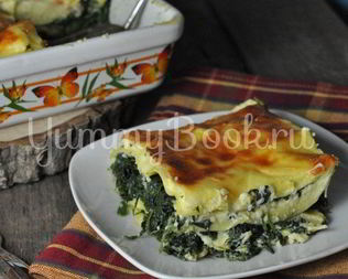 Лазанья со шпинатом