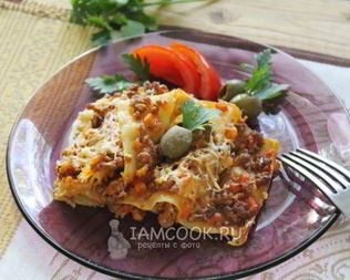 Мясная лазанья