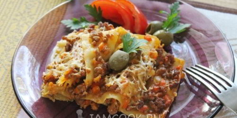 Рецепт мясная лазанья