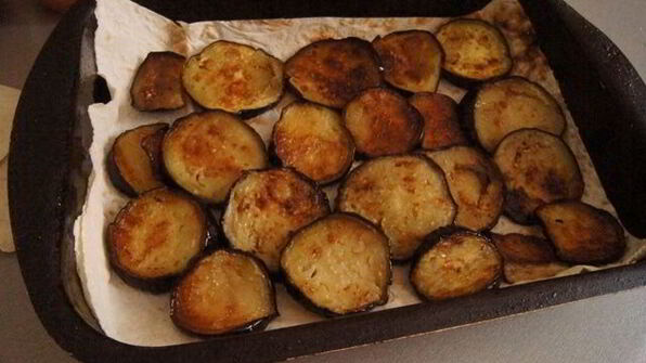 овощная лазанья из лаваша с лечо и баклажаном