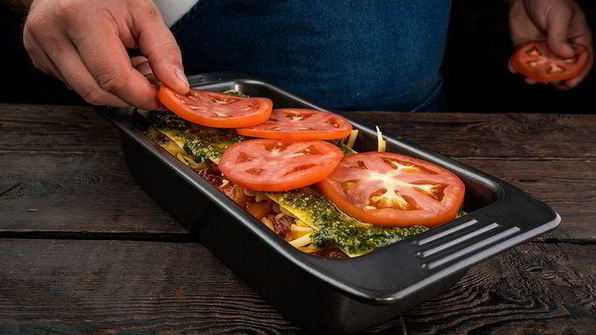 овощная лазанья с лечо