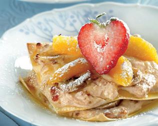 Сладкая фруктовая лазанья