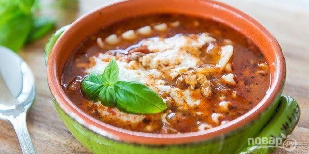 Рецепт суп-лазанья