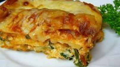 Вегетарианская лазанья со шпинатом