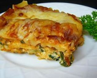 Вегетарианская лазанья со шпинатом