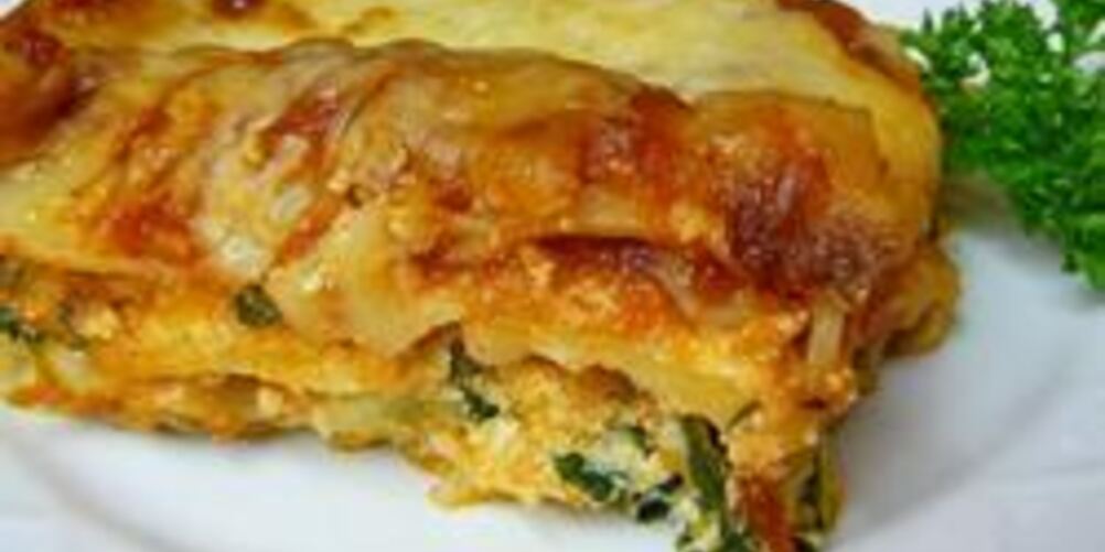 Рецепт вегетарианская лазанья со шпинатом