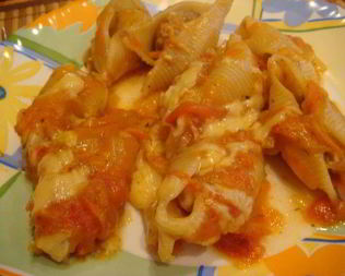 Фаршированные макароны-ракушки