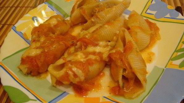 фаршированные макароны-ракушки