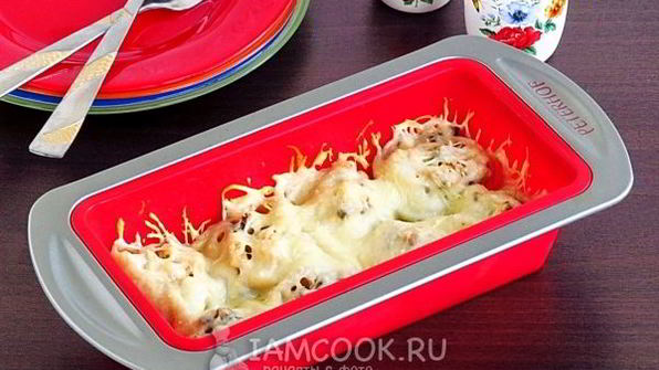 фаршированные ракушки , запеченные с сыром