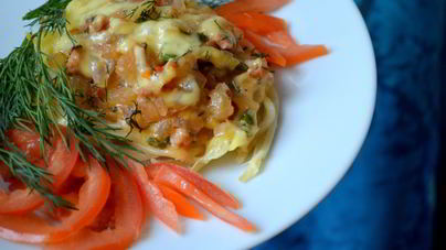 Гнездышки из спагетти