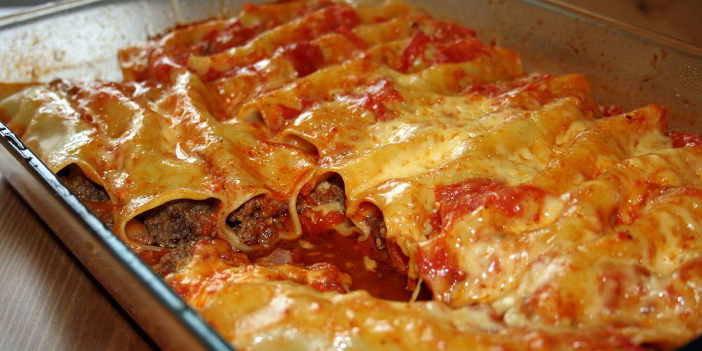 Рецепт каннеллони с соусом болоньезе