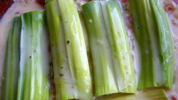 каннелони из порея под сыром