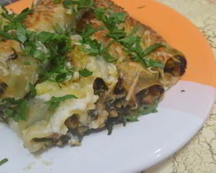 Каннелони со шпинатом