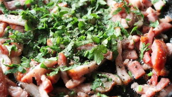 макароны карбонара с беконом