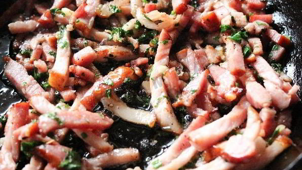 макароны карбонара с беконом