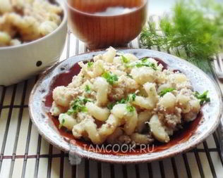 Макароны по-флотски с отварным мясом