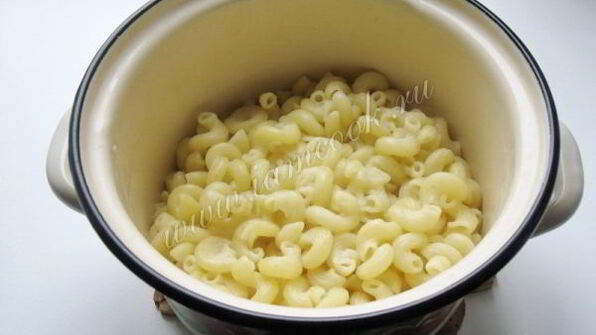 макароны по-флотски с отварным мясом