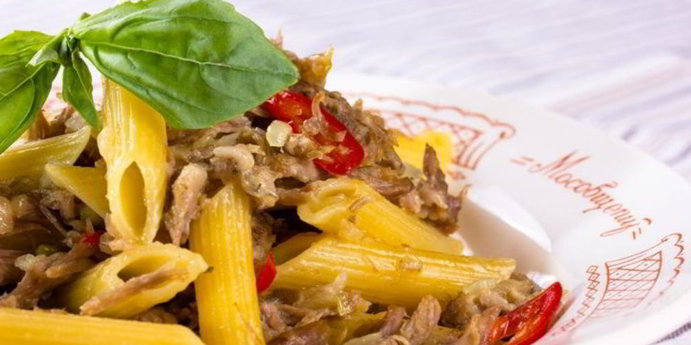 Рецепт макароны с домашней тушенкой