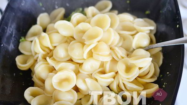 макароны с овощами