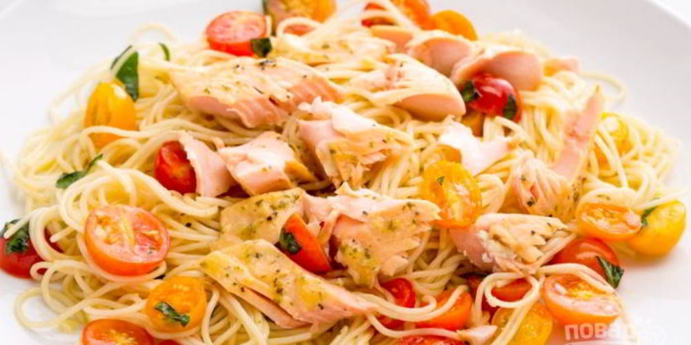 Рецепт макароны с рыбой