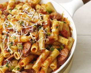 Макароны с сосисками
