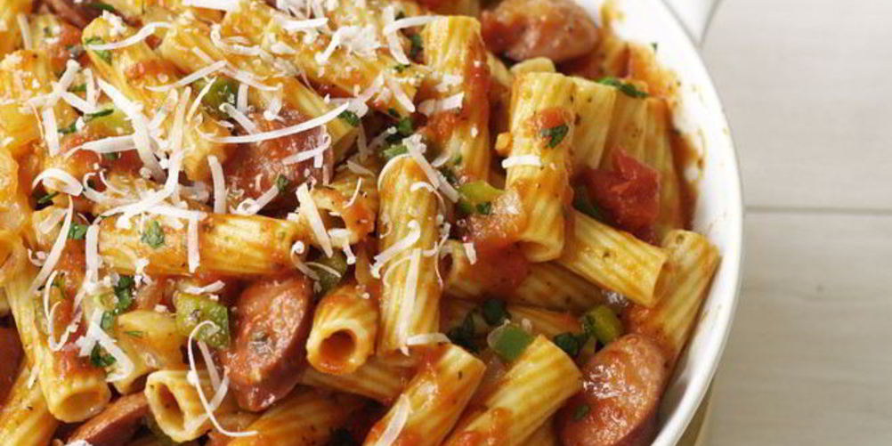 Рецепт макароны с сосисками