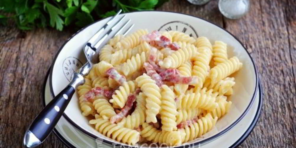 Рецепт макароны с соусом карбонара