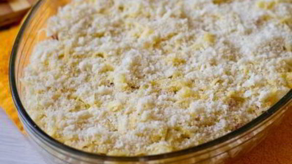 макароны с сыром и ветчиной